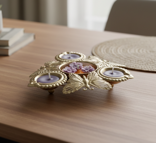 Butterfly Urli Candle – Handcrafted Luxury Decorative Piece