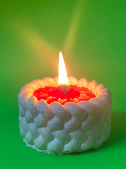 Sunflower Cup Candle – Handmade White Cup Candle for Calm & Focus