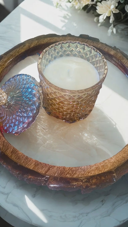 Golden Luxury Jar Scented Candle | Premium sandalwood Fragrance | Hand-Poured Soy Wax