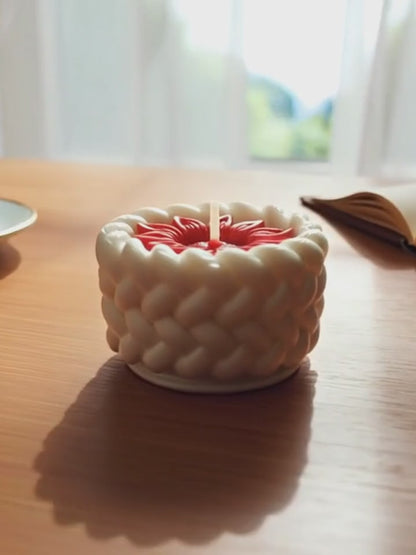 Sunflower Cup Candle – Handmade White Cup Candle for Calm & Focus